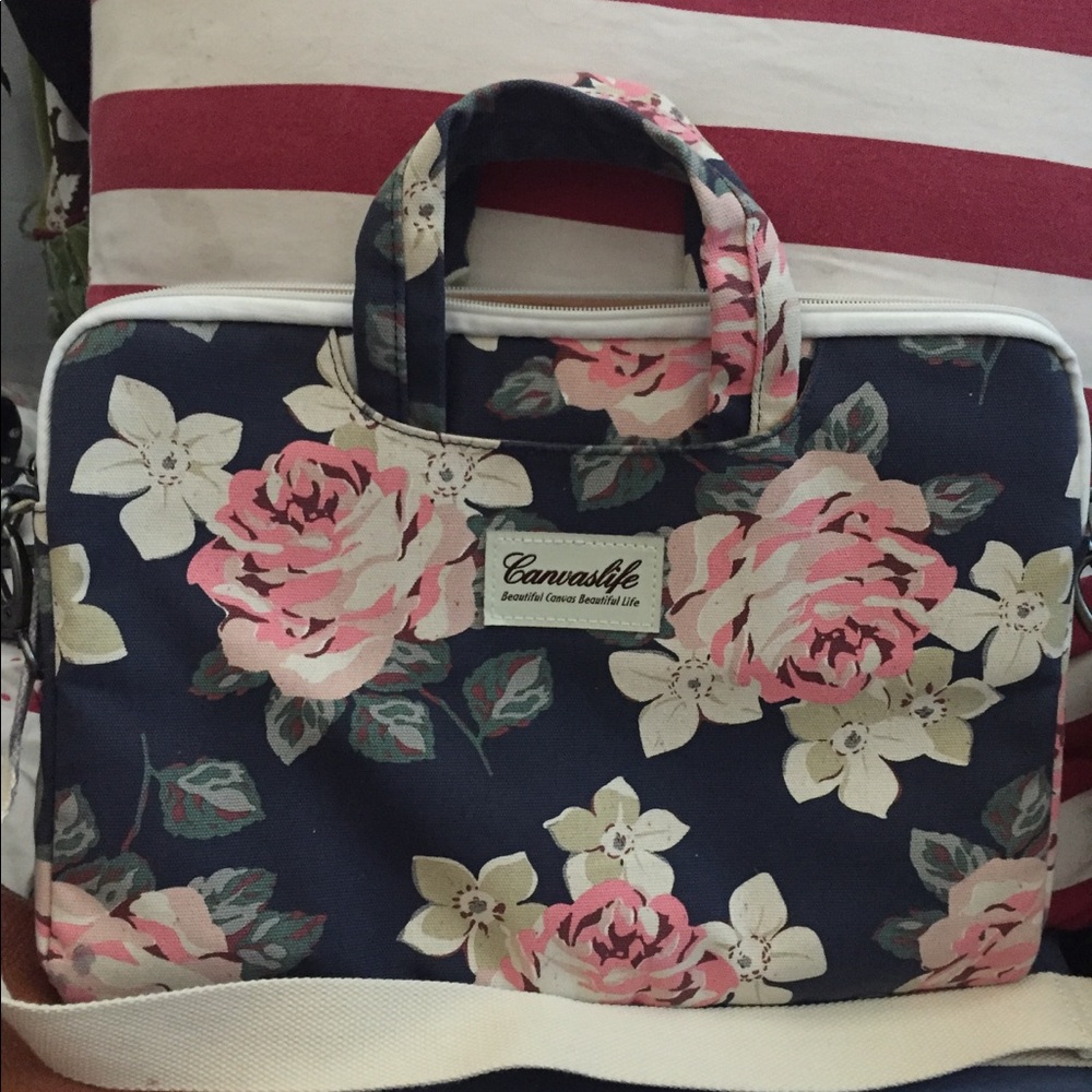 LAPTOP Crossbody floral print bag 💼👍🏼💙